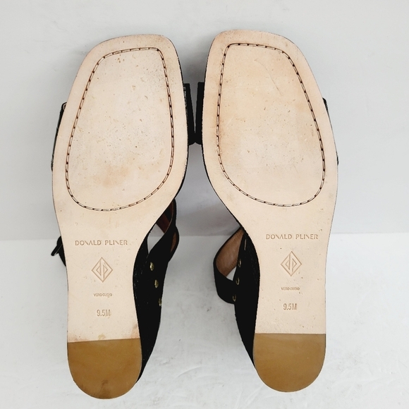 New Donald Pliner Women's Bellville Suede Crocco Wedge Sandals, Size 9,5 - Picture 7 of 8